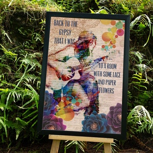 Gypsy Wall Decor / Back To The Gypsy That I Was / Carteles de letras / Gypsy Poster