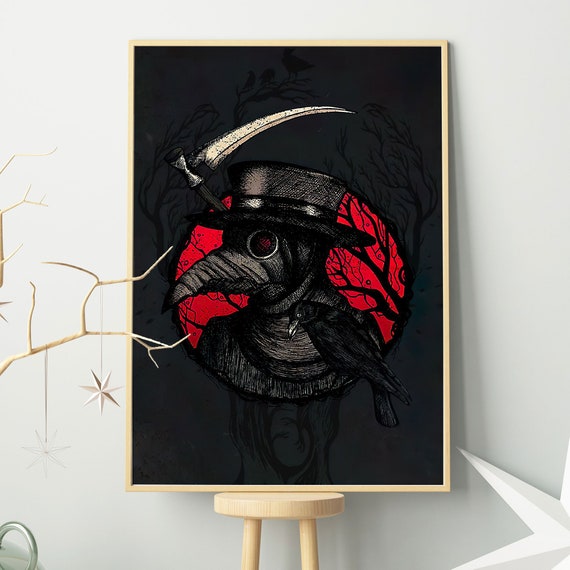 Plague Doctor Poster/ Plague Doctor Wall Art/Plague Doctor Art Print