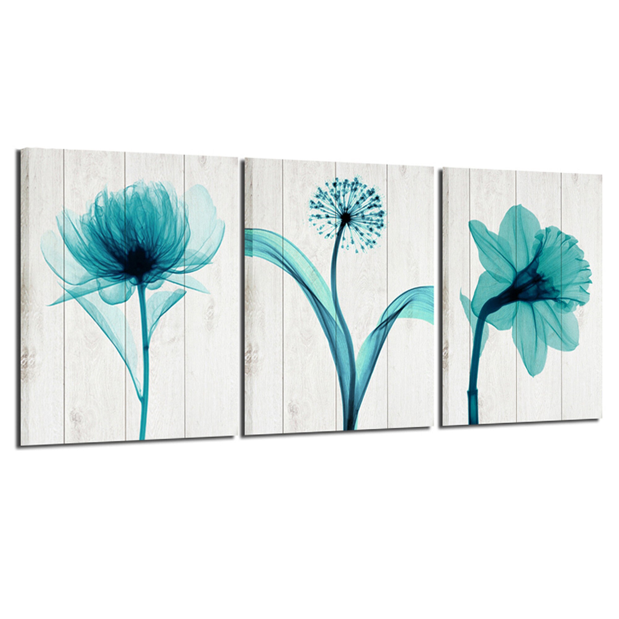 VisualBeautyArt Blue flowers Canvas Wall Art Perspective View Etsy