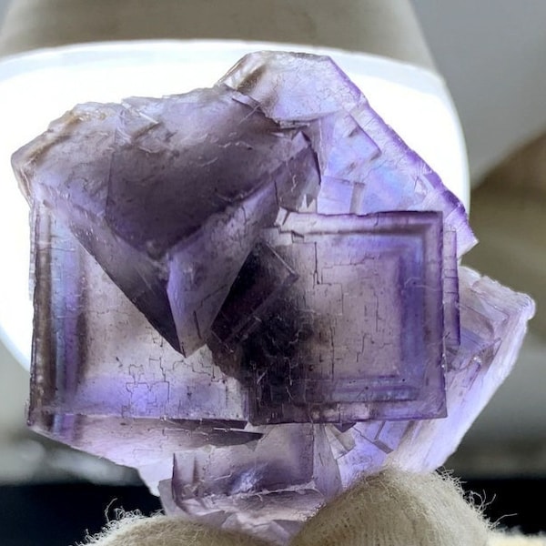 Natural blue Colour Phantom Flourite Crystal from Balochistan Mine, Phantom Flourite Specimen, Natural Mineral./ 61 Grams