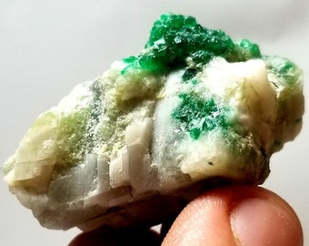 Emerald White Beauty. Natural Raw Emerald Crystal 78 Cts Zambian Emerald Rare White Zambian Emerald Specimen- Healing Rare Specimen