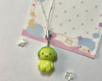 Handmade Smiski Phone Charm: Beaded Y2K Bag smal Charm cute phone charm green juminocore