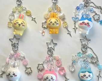 Chiikawa Keychains | Jumino Core Bag Charms, Gifts hachiware chiikawa trinkets bag charm beaded keychain kawaii frutiger aero cute