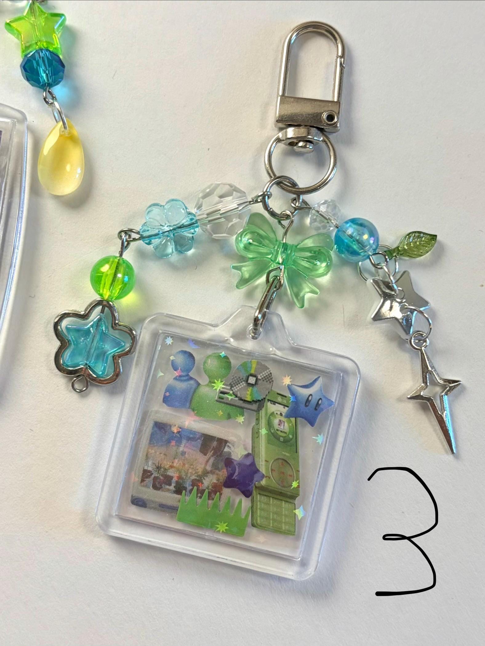 Kidcore Keychains Frutiger Aero Keychain Bag Charm Heiisei Retro Juminocore Green Blue ...