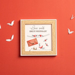 Handgezeichnetes Valentins Liebesbild, kreatives LIEBE Geschenk, Liebeserklärung, Valentinsgeschenk, Freundgeschenk, PERSONALIZED Bild 1