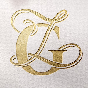 Modern Wedding  Monogram Logo, Two Letters Logo, Minimalist Wedding Monogram, Digital download, Customize wedding monogram ZG, GZ