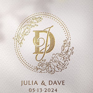 WEDDING Monogram, Monogram Logo, wedding logo, Flowers, Wedding Monogram Design, Digital Download, unique monogram, Initials wedding logo,