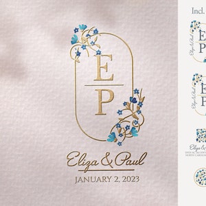 WEDDING Monogram Set, Monogram Logo Set, wedding logo, Wedding Monogram Design, Digital Download, unique monogram, Initials wedding logo,