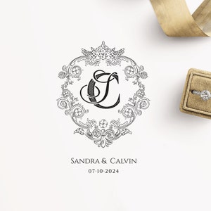Amazing Wedding  Monogram, Royal Wedding Monogram Digital download, Classic monogram design, Customize wedding monogram initials SC, CS