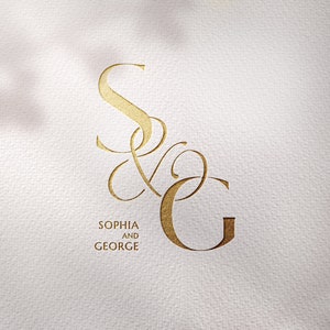 Elegant Monogram logo, Modern Wedding Monogram Logo, SVG, Monogram Design, Digital Download, vector, Initials wedding logo SG, GS