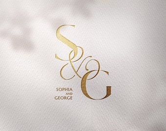 Elegant Monogram logo, Modern Wedding Monogram Logo, SVG, Monogram Design, Digital Download, vector, Initials wedding logo SG, GS