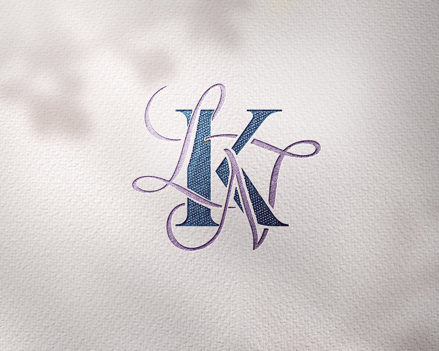 3 Letter Colorful Wedding Monogram, 3 Letters Monogram Logo With Colors ...