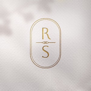 Gold Monogram logo design, Elegant wedding monogram, digital download monogram, vector files monogram, wedding initials logo, two letters