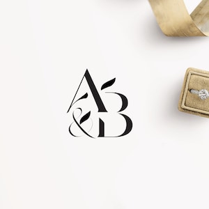 Elegant Monogram, Wedding Monogram Logo, wedding logo, SVG, Wedding Monogram Design, Digital Download, vector, Initials wedding logo AB, BA