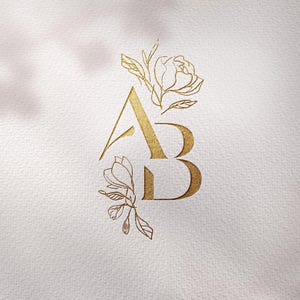 Gold wedding monogram logo digital download, monogram design, SVG, Wedding Monogram Design, Digital Download, vector, typography logo AB, BA