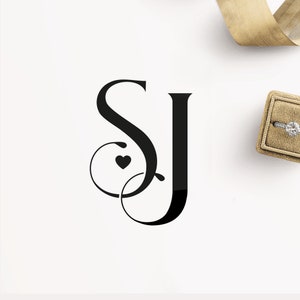 Modern WEDDING Monogram, Monogram Logo digital download, wedding logo, SVG, Wedding Monogram Design, unique monogram, CUSTOMIZED, sj, js