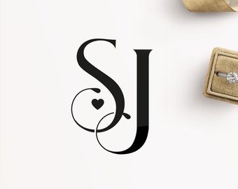 Moderne HOCHZEIT Monogramm, Monogramm Logo digitaler Download, Hochzeitslogo, SVG, Hochzeit Monogramm Design, einzigartiges Monogramm, CUSTOMIZED, sj, js