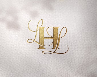 Monogramma di matrimonio di 3 lettere, logo monogramma di tre lettere, logo di matrimonio di 3 lettere, SVG, matrimonio Monogram Design, Download digitale, LLH, LHL