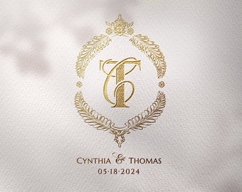 Krone HOCHZEIT Monogramm, königliches Monogramm Logo, PERSONELIZED, Hochzeitsmonogramm Design, digitaler Download, einzigartiges Monogramm,