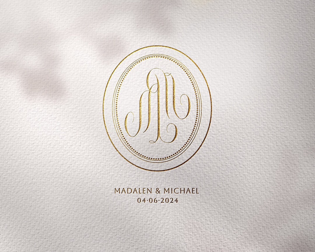 Elegant Wedding Monogram Logo Design, Custom Initials (digital Download ...