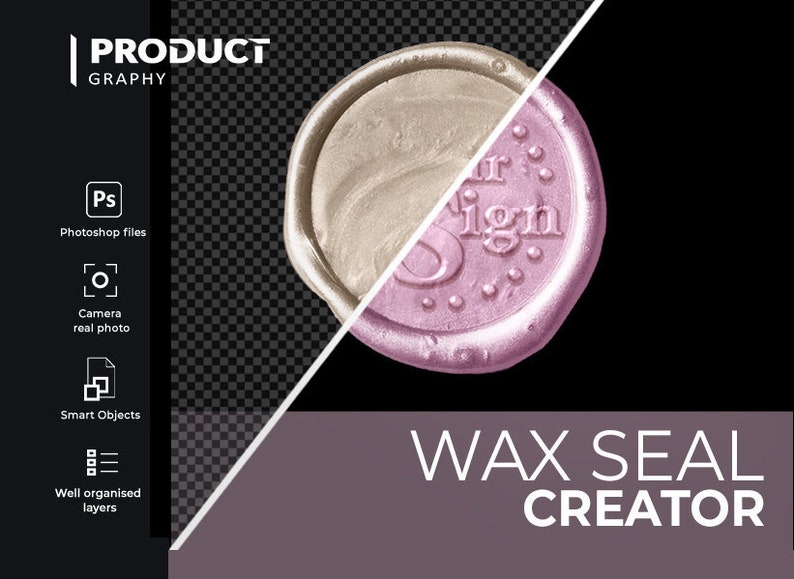 Download PSD wax seal creator Wax seal mockup wax mockup seal | Etsy