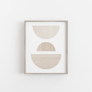 Halbkreis Druck 2, neutrale Boho geometrische Kunst, Streifen, abstrakt, Mid Century Modern, Minimal Art, druckbare Wandkunst, digitaler Download