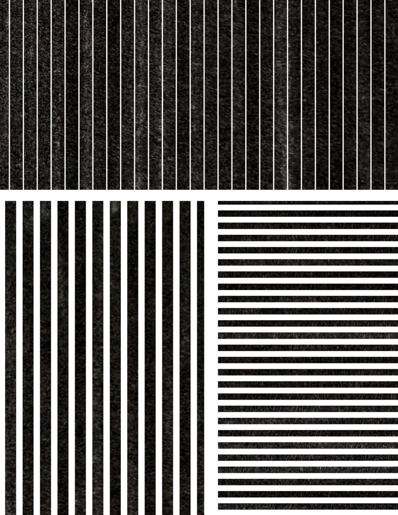Geometric Block Print 1, Black and White Geometric Art, Stripe Rectangle, Abstract, Modern Minimal Art, Printable Wall Art, Digital Download image 4