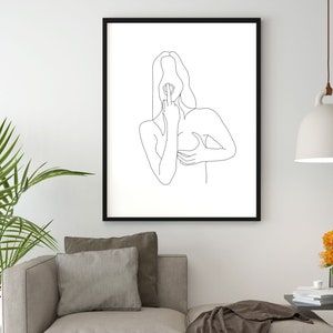Middle Finger Line Art | Rude Finger Line art, Woman Middle Finger One Line Art, Naked Woman Line Wall Art, Naked Woman line drawing art,