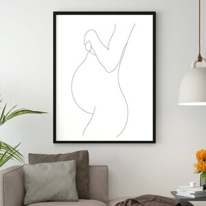 Kobieta w ciąży linia sztuki | Dekoracja ujawniająca płeć, Dekoracja na baby shower, Dzień Matki dla ciężarnej mamy, prezent dla ciężarnej mamy, sztuka ścienna do pokoju dziecięcego, Dziecko