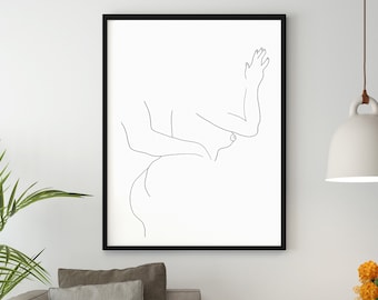 Curvy couple line art, Love print, Couple one line art, Man and woman line art, Body Positive art, Minimal Line Art Printable, digital art