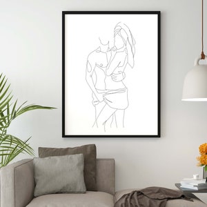 Paar Portrait Bad,Liebe Definition,Badezimmer Kunst lustig,Paar in Handtuch Linie Kunst,minimalistische Badezimmerkunst,moderne Badezimmerkunst, Paar Zeichnung,