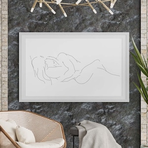 Benutzerdefinierte abstrakte EINE Linie Kunst Paar Poster, Umriss Zeichnung, romantische Liebe Kunst, halten Hand Illustration, Jahrestag Geschenk für Freundin