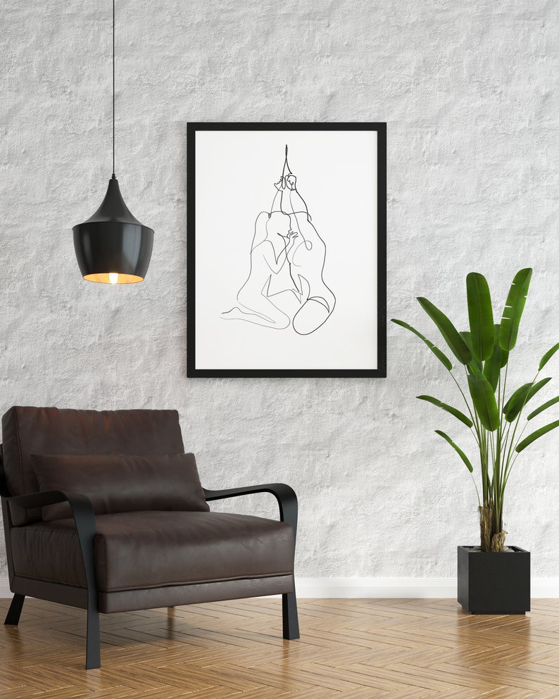 Erotic Line Art, Couple Love Scene Line Art, Sensual Couple Art, Sexy ...
