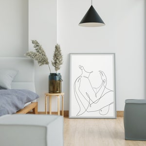 Erotic Line Art Couple Sketch Sex Drawing Nude Poster - Etsy