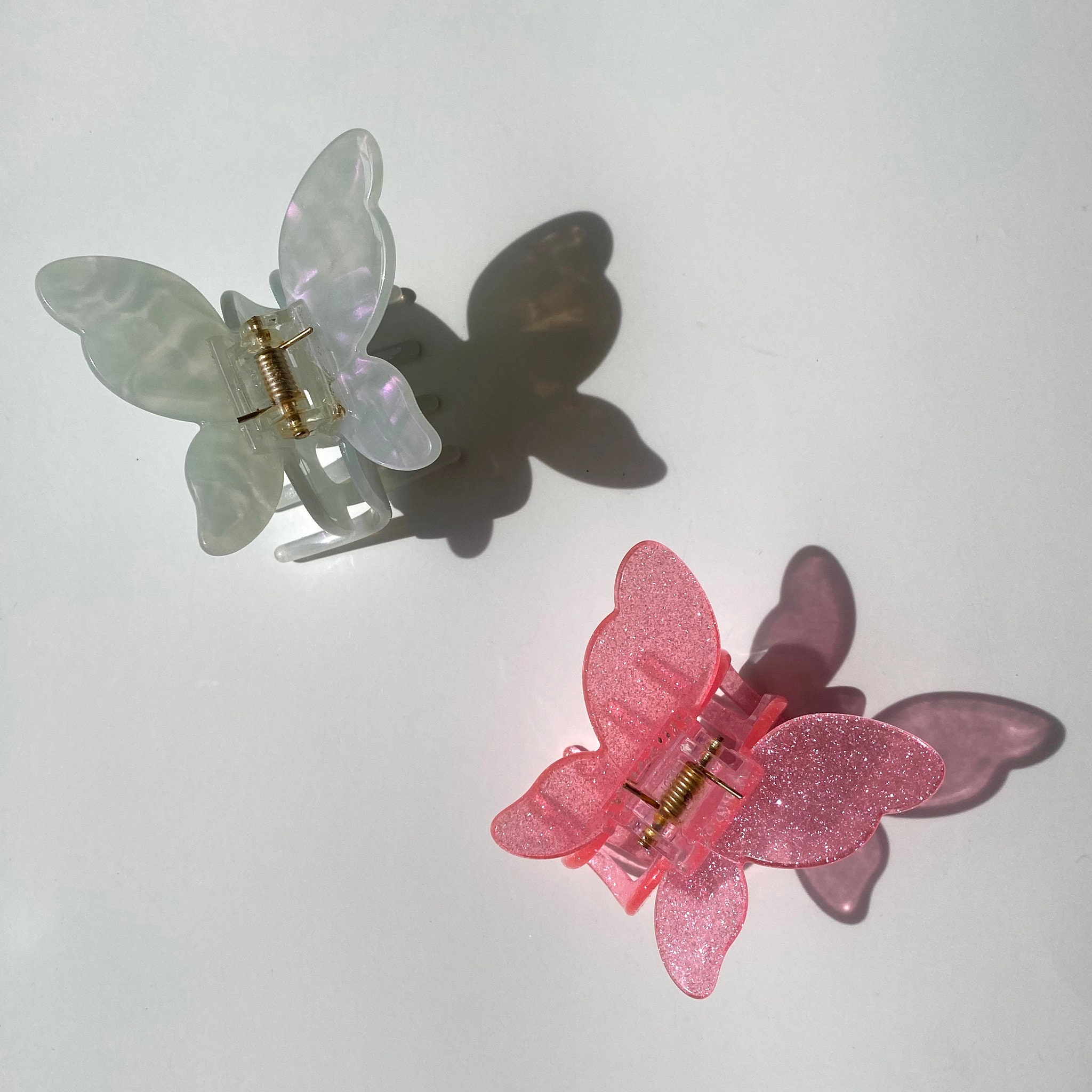 Butterfly Hair Claw Clips Fancy Diamond Hair Claws Lovely Etsy