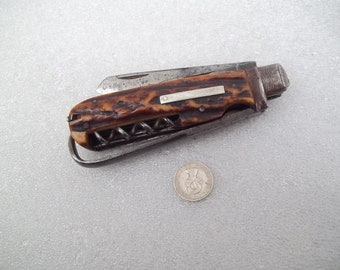 Antique Jonathan Crookes Multi-Blade Penknife