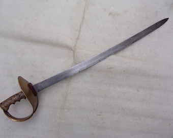 Antiguo machete naval real del siglo XIX, modelo 1845