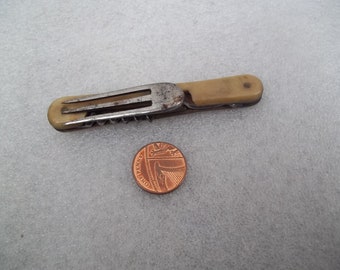 Antique Travelling Fork / Corkscrew