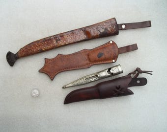 Vintage Sheaths x 4  Puukko, Marttiini etc