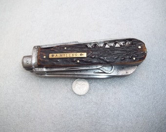 Large Antique E. Townley 19th Century Multi-Blade Penknife