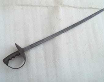 Antiguo machete naval real del siglo XIX, compra privada