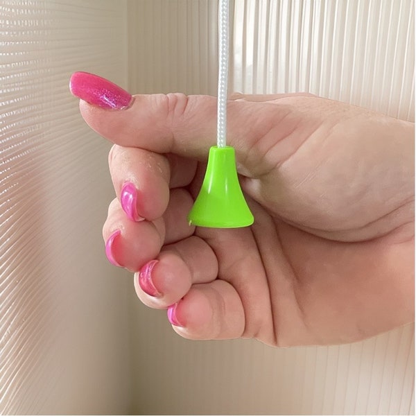 Lime Green Classic Bell Lightweight Plastic Light Pull with Cord & Connector