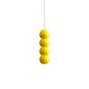 Fluorescent Yellow Bead Style Lightweight Plastic Light Pull with Cord & Connector