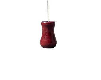 Wooden 'Acorn' Light Pull - Dark Brown - with Cord & Connector