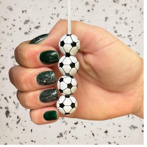Wooden Football Bead Light Pull with Cord & Connector