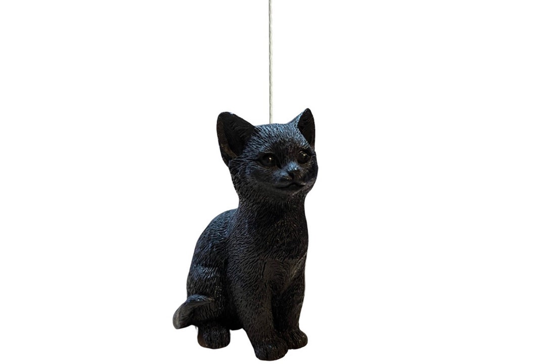 Black Cat Light Pull With Cord & Connector - Etsy
