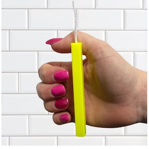 Fluorescent Yellow Contemporary Lightweight Plastic Light Pull with Cord & Connector