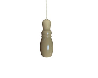 Plastic 'Skittle' Shaped Light Pull - Coffee - Supplied with Cord & Connector