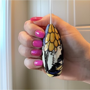 Old Tupton Ware China Trees Light Pull with Cord & Connector