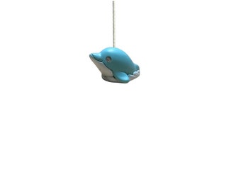 Mini Turquoise Dolphin Light Pull with Cord & Connector